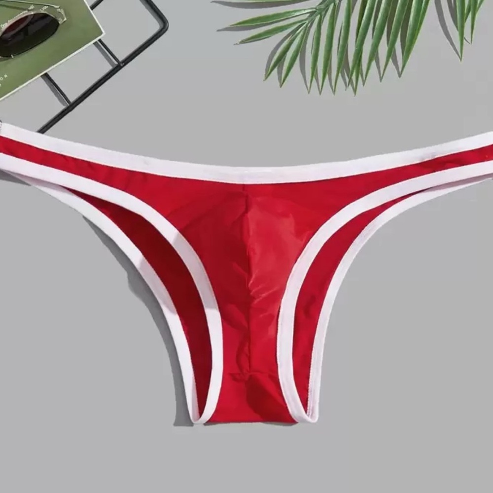 Red and White Bikini Bottom